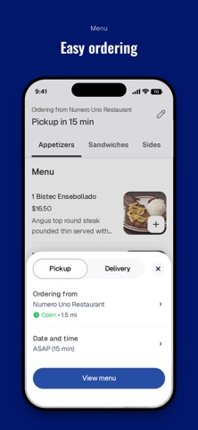 Numero Uno Restaurant iPhone screenshot