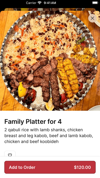 AFGHAN KABOB HOUSE iPhone screenshot 3 - Food & Drink app