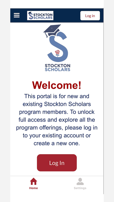 Stockton Scholars app screenshot
