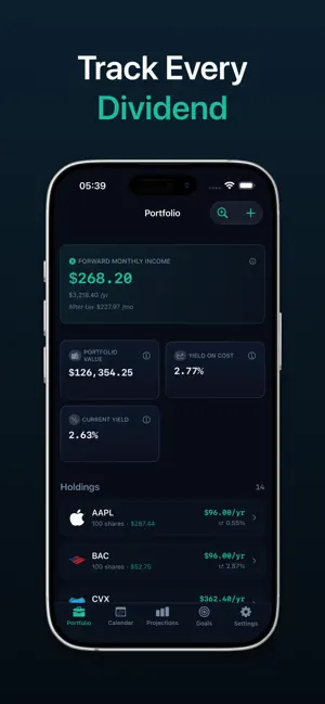 Dividend Tracker: Pulse screenshot 1