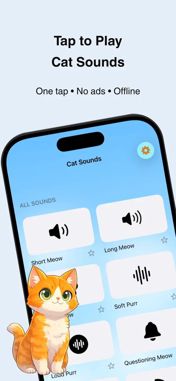 Screenshot #1 pour Cat Sounds: Real Meows