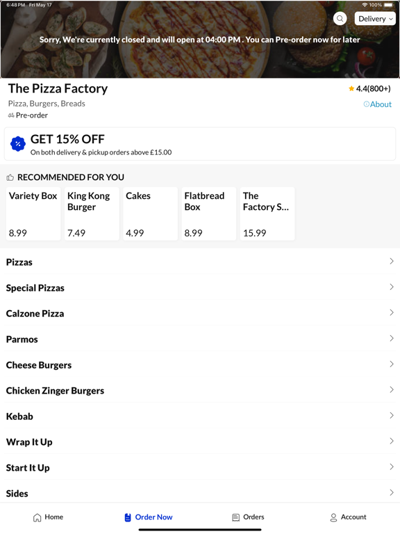 Screenshot #6 pour The Pizza Factory Redcar