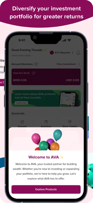 AVA: Invest, Save & Trade screenshot 4