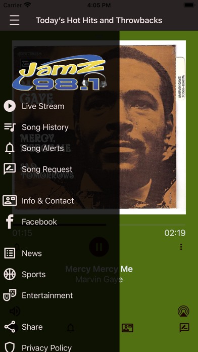 WQJM Jamz 98 app screenshot 2