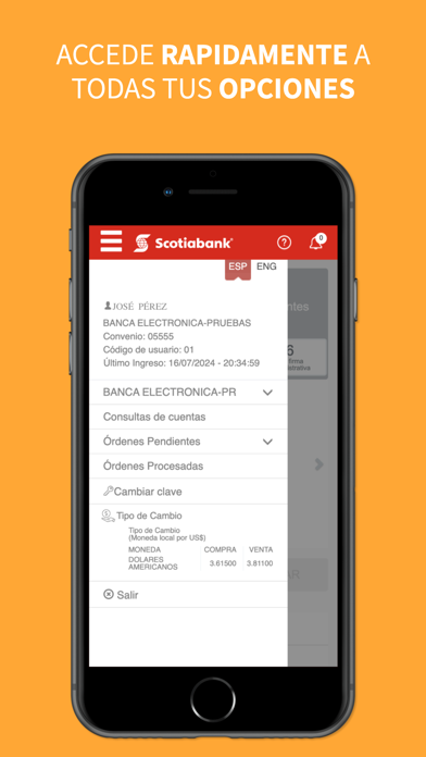 Telebanking móvil - Scotiabank Screenshot