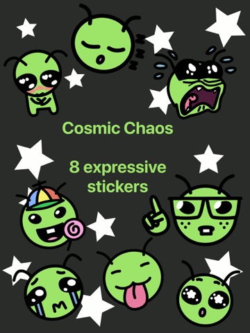 Cosmic Chaos: Alien Stickers iPad screenshot