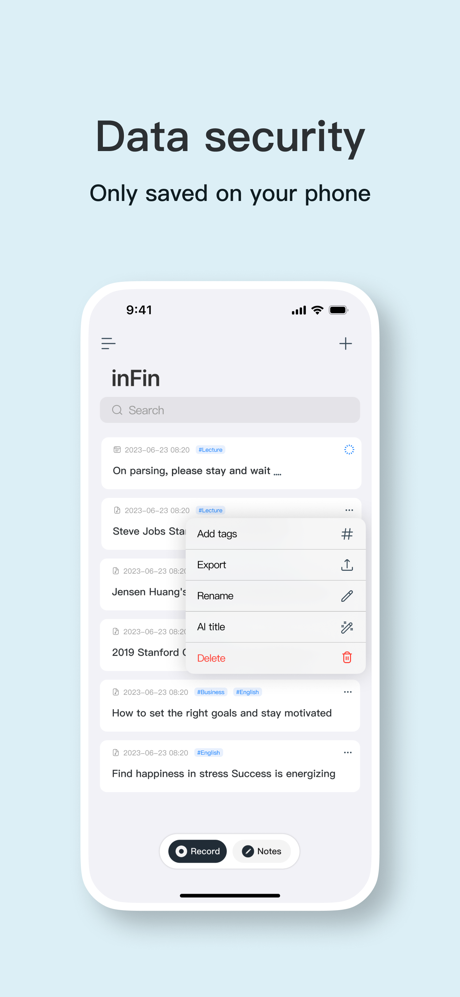 inFin：AI Voice Notes screenshot 7