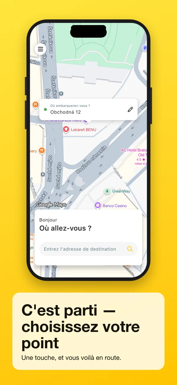 Screenshot #1 pour POME TAXI Slovaquie