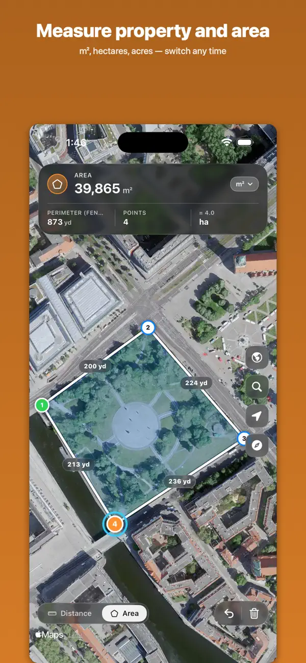 Screenshot #3 pour Map Measure: Land, Area, Lot