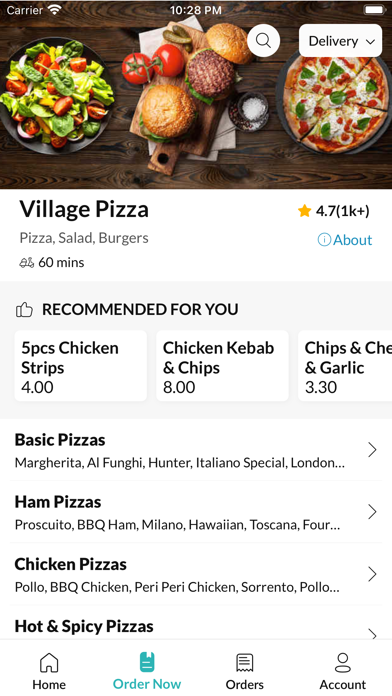 Village Pizza. Screenshot
