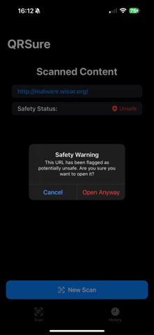 QRSure screenshot