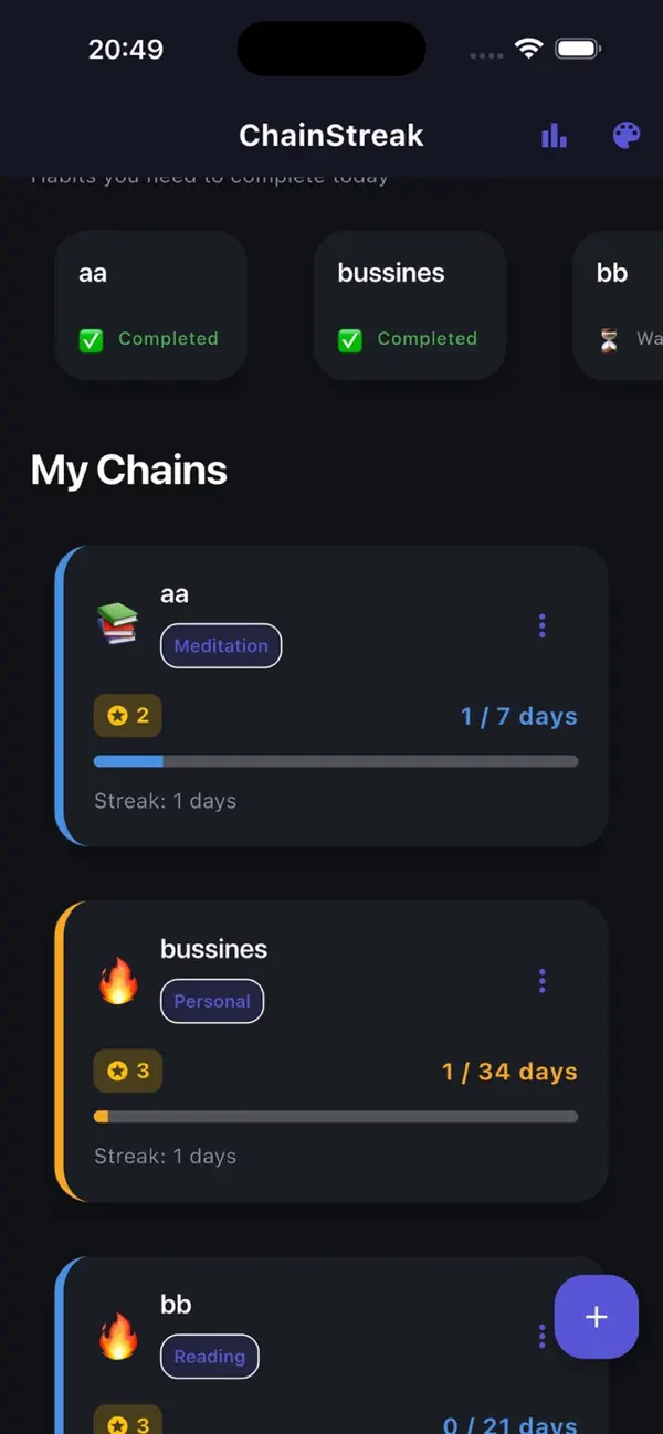 Screenshot #1 pour Dont Break the Chain
