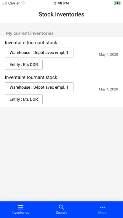 Cegid Stock inventories Screenshot