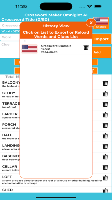 Crossword Maker Omniglot Screenshot