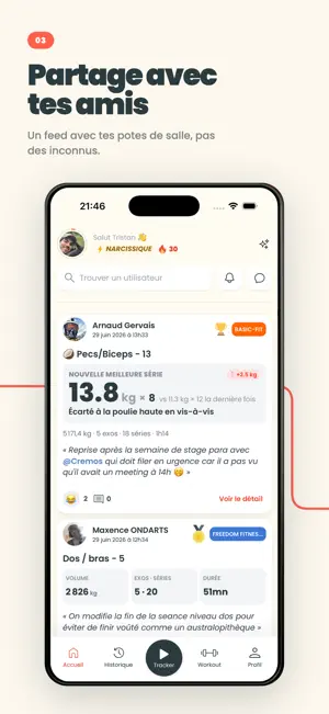 GymCo - Suivi Muscu & Social screenshot 3