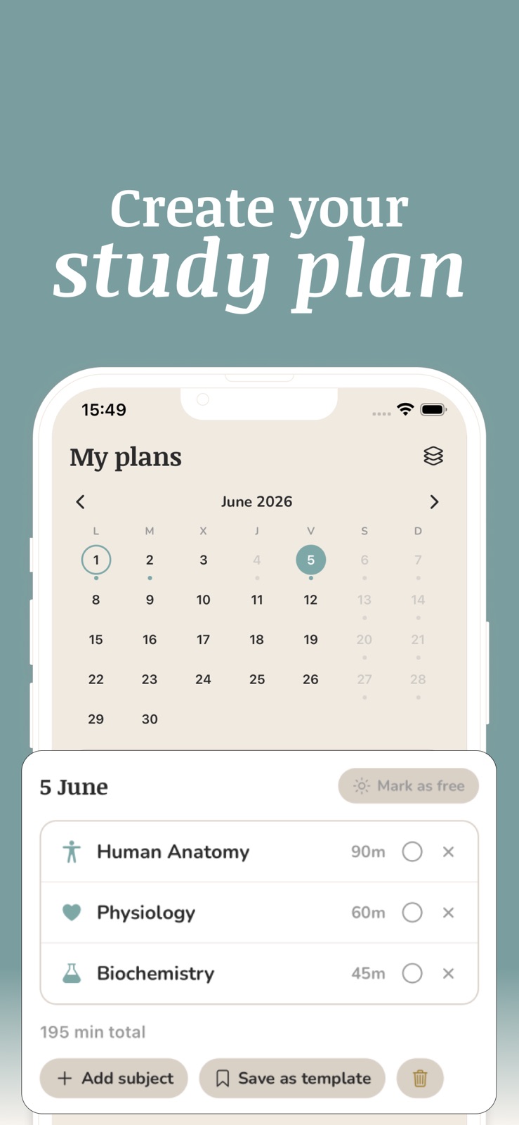 Aprofy: Study Planner & Timer iphone screenshot 1