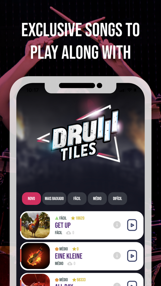 #4. Drum Tiles: drumming game (iOS) Podle: KOLB SISTEMAS - EIRELI