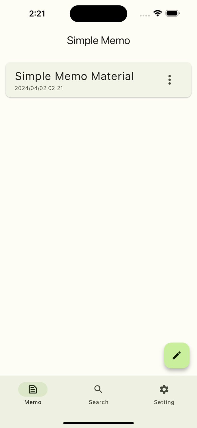 Simple Memo Matelial