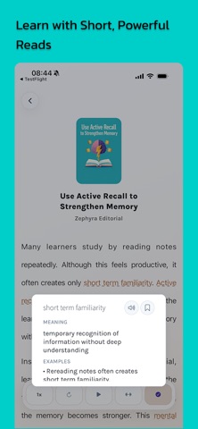 Zephyra: English Reading App screenshot