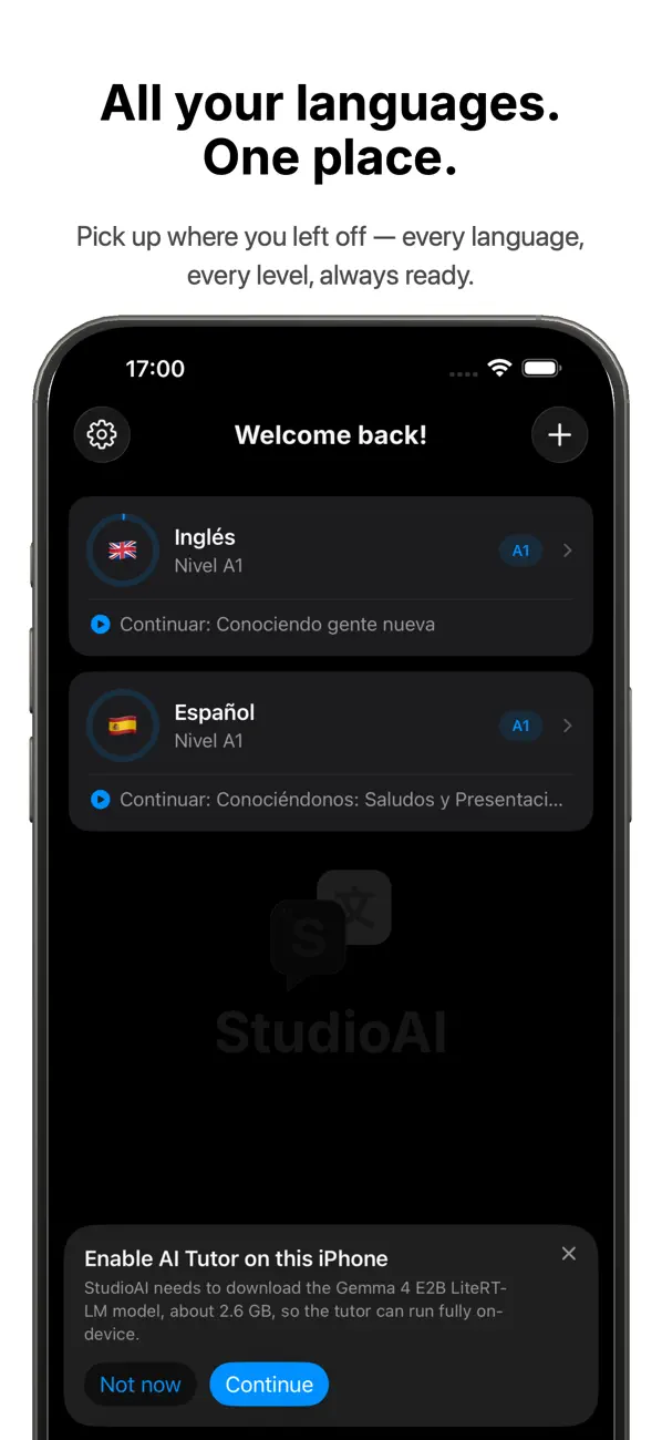 #3. StudioAI: Language Learning (iOS) بواسطة: Francisco Bertero