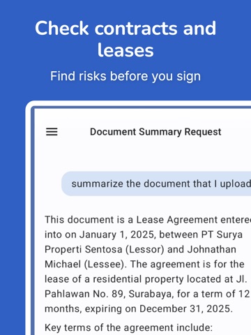 Lawyer Assistant: AI Reads Law iPad screenshot