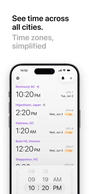 Zones - World Clock screenshot 1