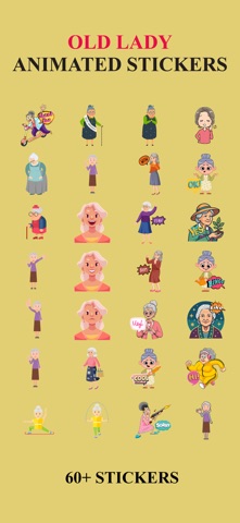 Old Lady Stickers Animated Screenshot 1 of 4
