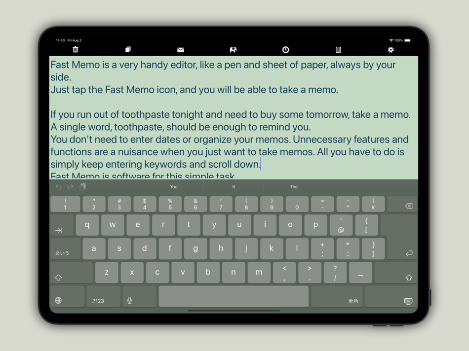 #2. Fast Memo (iOS) By: bbcddc