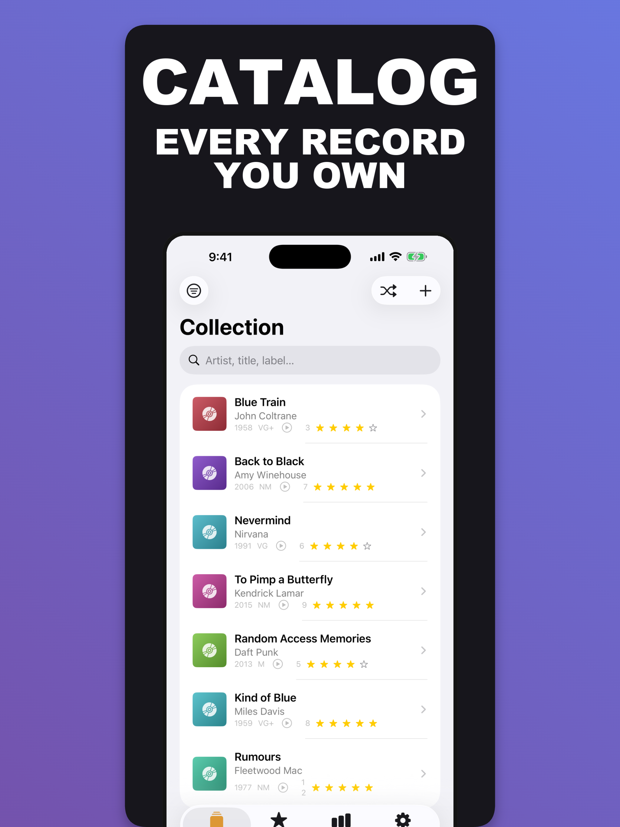 Vinyl Record : Collection Log