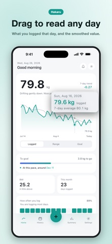Hakaru: Weight Tracker & Graph Screenshot 5 of 6