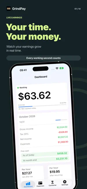 GrindPay: Salary & Expenses screenshot 1