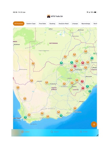 MTB Trails SA iPad screenshot