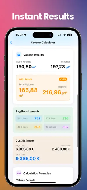 Concrete Calculator Pro. screenshot 3