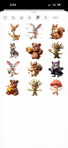 Enchanted Forest Stickers iPhone screenshot