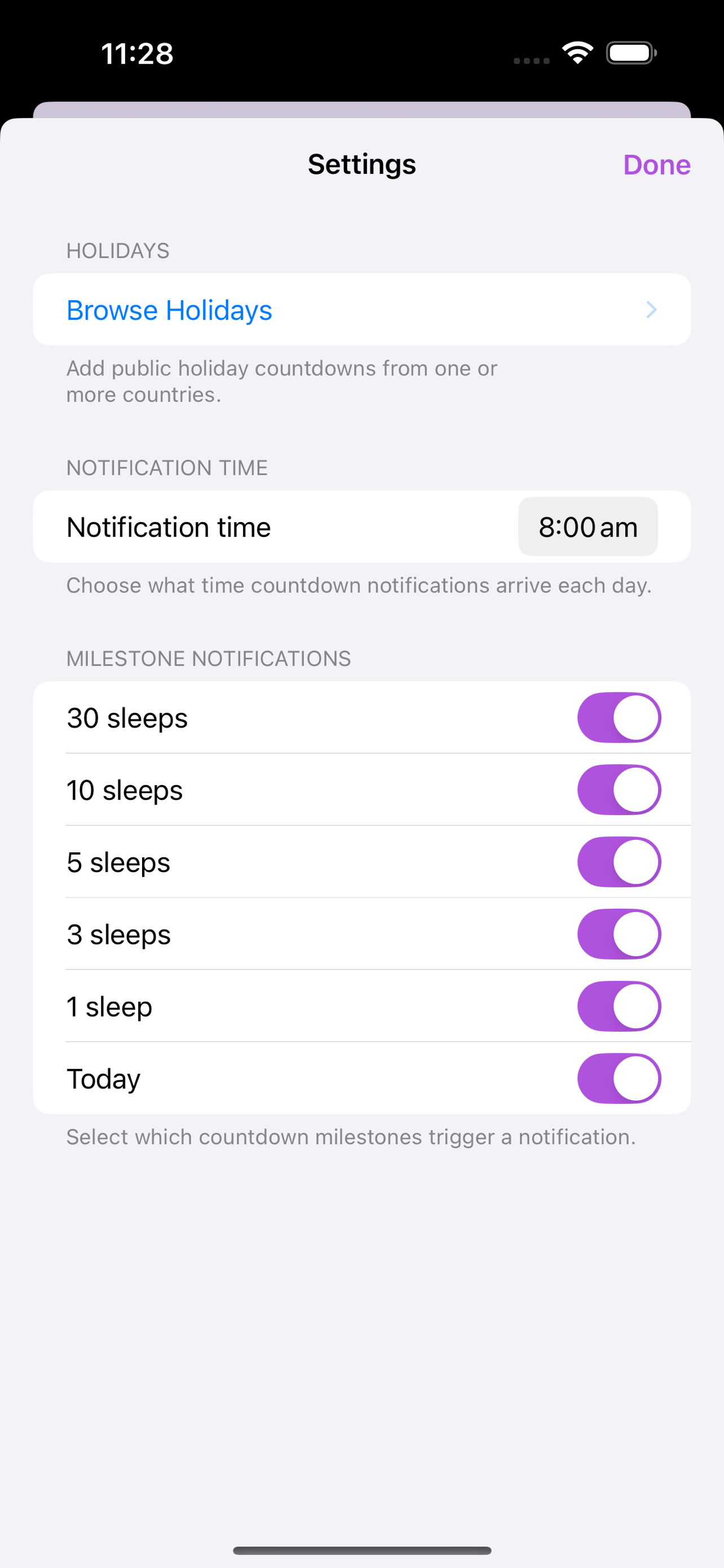 How Many Sleeps screenshot 3