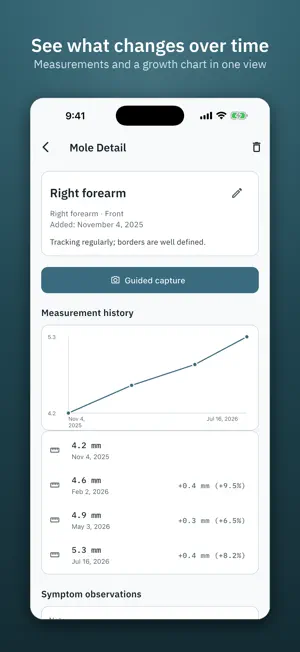 Dermory: Mole & Skin Tracker screenshot 3