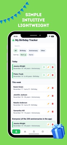 My Birthday Tracker Screenshot 2 of 6
