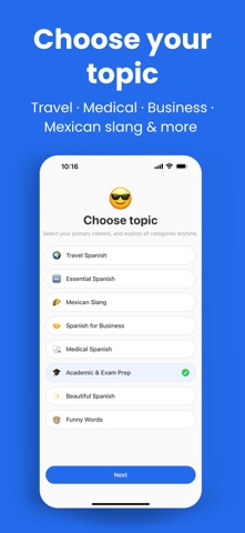 Learn Spanish Word Daily: Lael iPhone screenshot