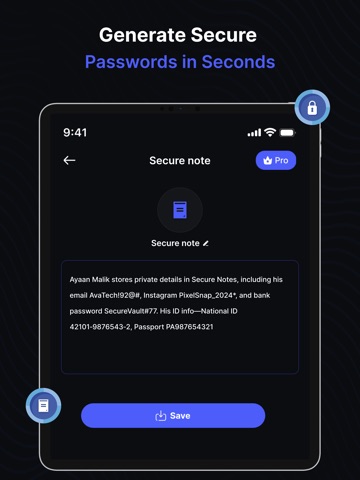 Password Manager - Vaqlo iPad screenshot