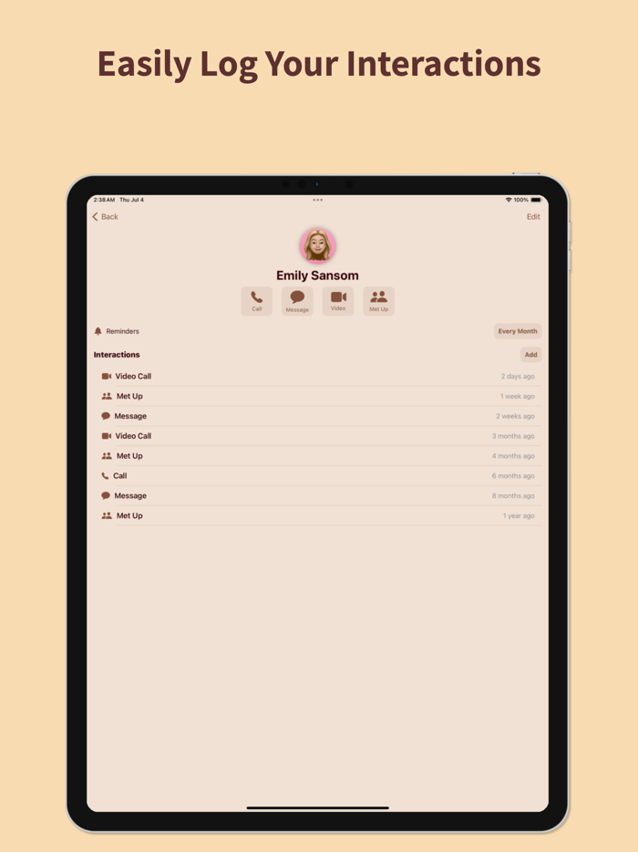 Check Up Keep Friends Close