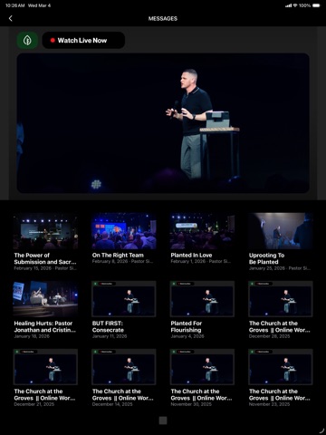 The Church at the Groves iPad screenshot