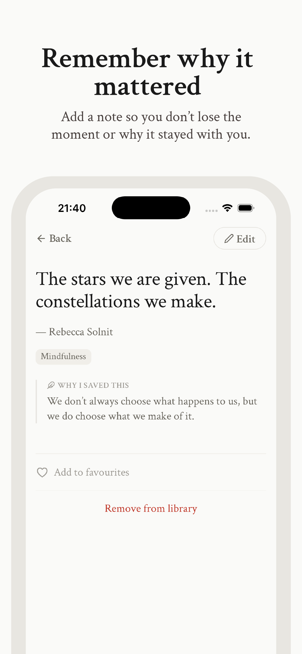 Recollect: Reflection Library screenshot 4