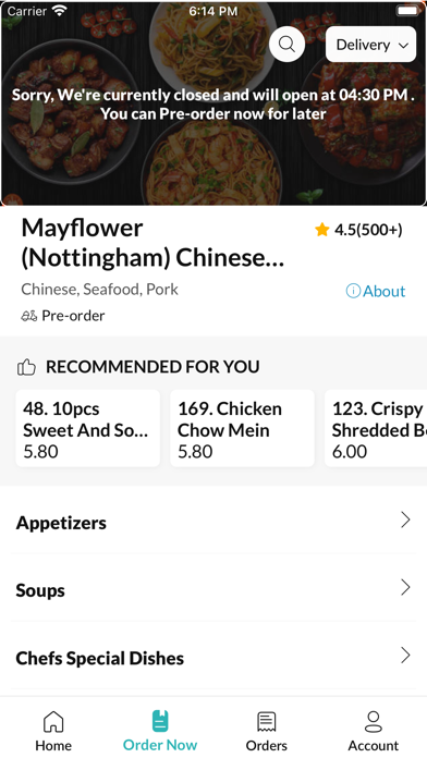 Mayflower Chinese Takeaway Screenshot