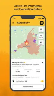 watch duty: wildfire maps iphone screenshot 2