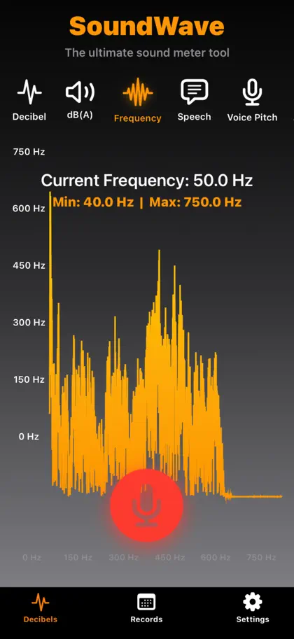 Screenshot 5 di 6 di SoundWavesDetector