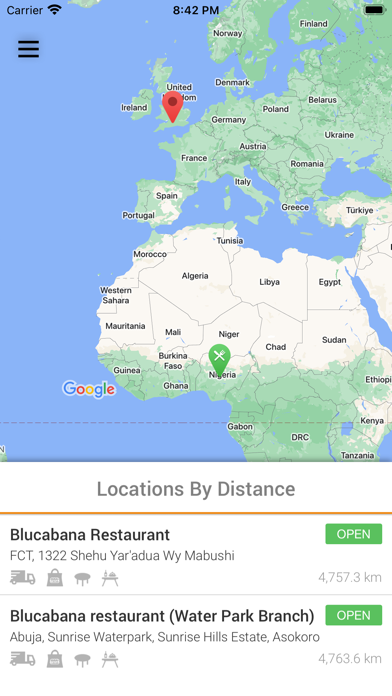 BluCabana Restaurant Screenshot