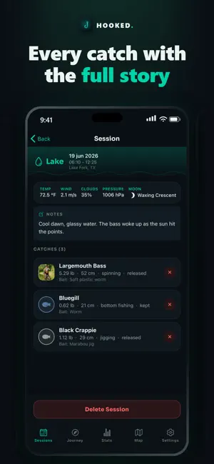Hooked: Fishing Log screenshot 2