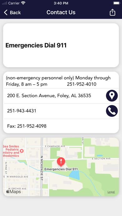 Foley Police Department Screenshot