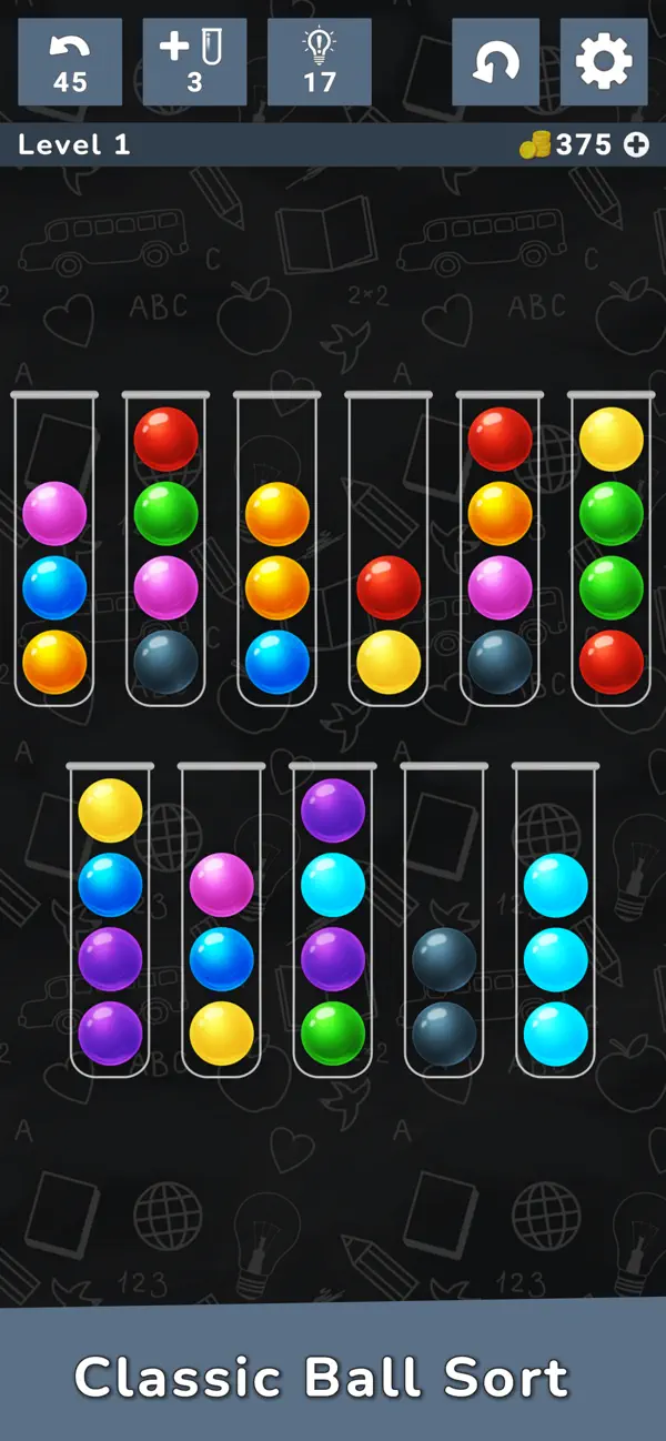 #1. Color Cascade Ball Sort Puzzle (iOS) By: Color Cascade Studios LLC