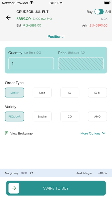 JLite - Stocks, MTF, F&O Screenshot